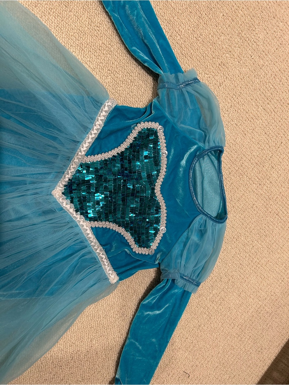 Sparkling Teal Princess Tutu Costume - Kids